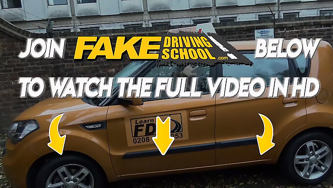 Fake Driving School Features Busty Blonde Receiving Pleasure From Long Black Cock