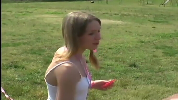 18-Year-Old Flashes Panties And Needs Help With Kite